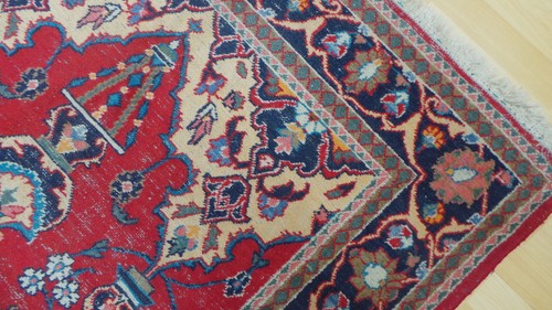 Antique Persain Oriental Carpet Rug Hand Made Wool Vintage 6ft 8" x 4ft 2" c1920 - Picture 8 of 19