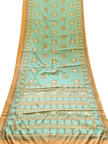 Patola Saree Sari Tissu Vintage Matériau Tissé À La Main Pour La Couture PTS1048 - Picture 4 of 9