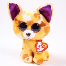 TY Beanie Boo Pablo The Chihuahua Purple Glitter Eyes Rare 6" Plush Dog Toy 2017