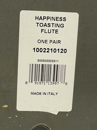 Par de flautas tostadas Waterford Crystal Happiness Wish The Millennium en caja - Imagen 3 de 3
