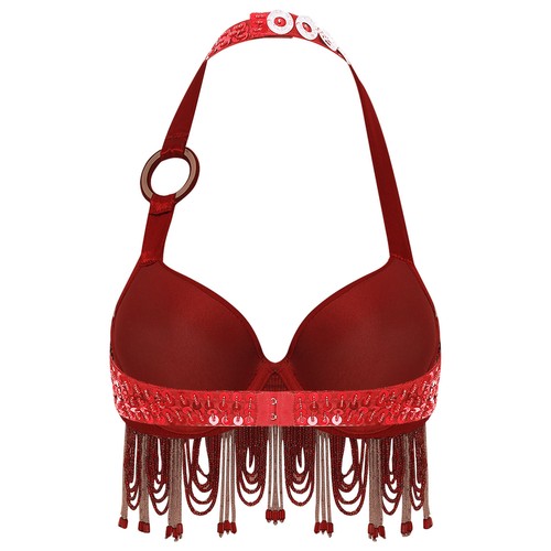 Women Bra Plastic Beads Belly Dance Sparkle Top Sparkly Costume Masquerade - Picture 15 of 80