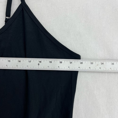 Jessica London Tank Top Women's Sz 22/24 Black Spaghetti Strap Layering Cami - Afbeelding 3 van 11