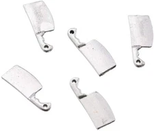 10 Meat Cleaver Charms Antiqued Silver Butcher Pendant Halloween Themed Set *