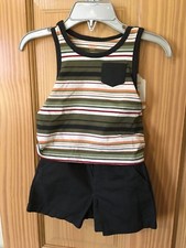 NWT Gymboree Striped Tank Top and Shorts Set Baby Boy 0-3-6,12-18-24m
