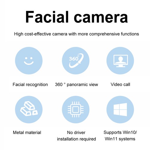 Webcam computer HD 1080P 2MP webcam per Windows 10/11 per computer portatile - Foto 8 di 18