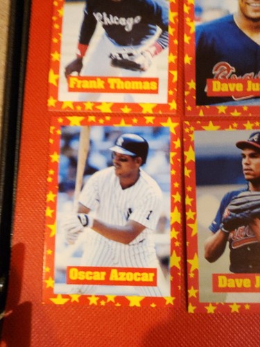 LOT DE 9 CARTES PUZZLE rouge/jaune Nolan Ryan, Bo Jackson, Frank Thomas, Dave Justice - Photo 11 sur 12