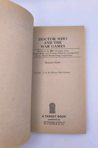 Doctor Who The War Games Target Blue Spine. Unread Great condition. No Fading - Picture 12 of 12