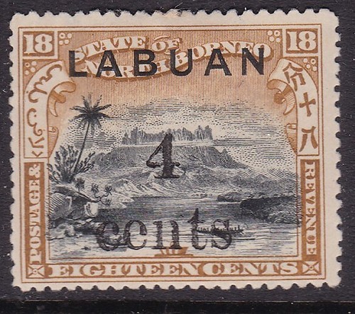 LABUAN ( NORTH BORNEO) ^^1904 sc#114 hinged CLASSIC hcv@rum1636lab7