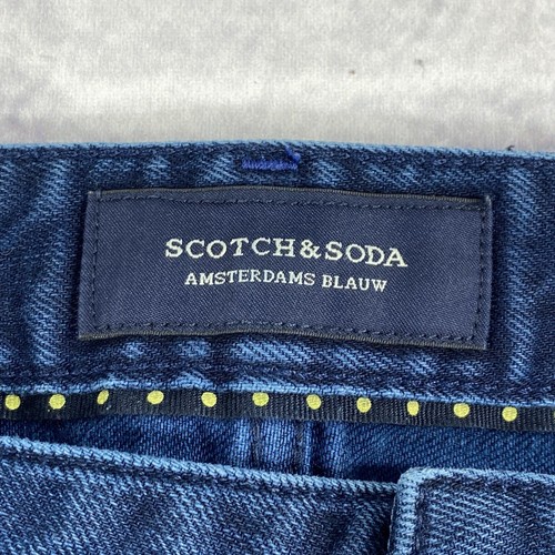 SCOTCH & SODA Mens TYE Jeans Size W30 L28 Slim Fit Tapered Sunshine Society Blue - Picture 3 of 20