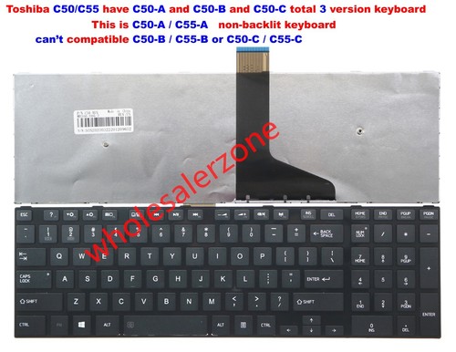 New for Toshiba C55-A-1NV C55-A-3NV C50D-AT01B1 series Keyboard MP-11B53US-930B - Picture 1 of 4