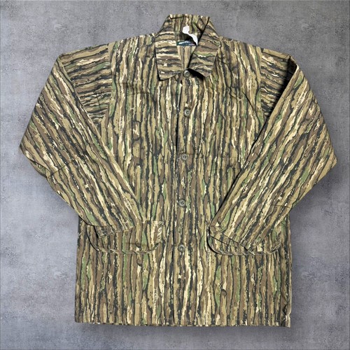 Vintage Realtree Shirt Mens Large Camo Long Sleeve Button Up Hunting Shacket - Picture 1 of 7