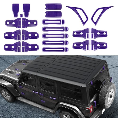 Juego completo púrpura cubierta de decoración exterior kit de pegatinas apto para Jeep Wrangler JL
