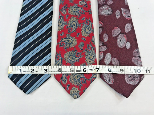 Mens Hardy Aimes Neck Ties Set of 3 Formal Buisness Silk Multicolor Patterns - Picture 3 of 8