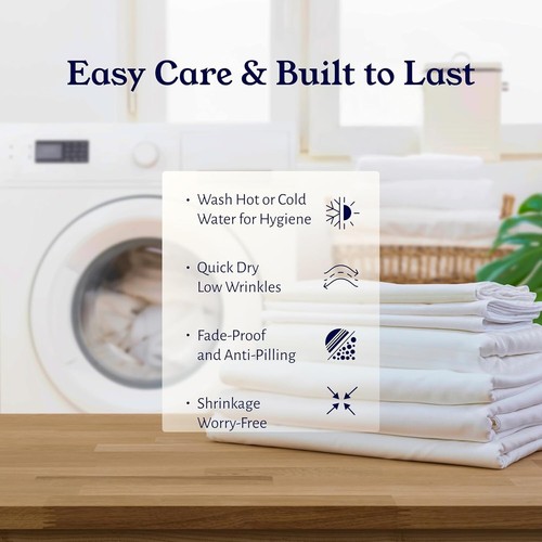 Oeko-Tex Certified Split King Sheet Set - Cooling & Breathable Cotton Luxury - Picture 8 of 11