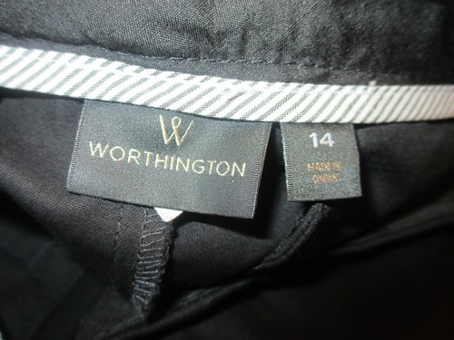 Women's WORTHINGTON Black Dress Slacks Career Size 14 NWOT - Picture 3 of 3