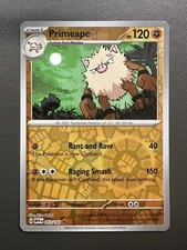 Reverse Holo Primeape 057/165 Uncommon Scarlet and Violet 151 Pokemon TCG NM