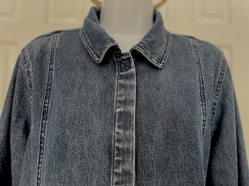 Vintage L L Bean Traveler - Women's Size 10- Denim Tencel Jacket- Pockets - Picture 4 of 15