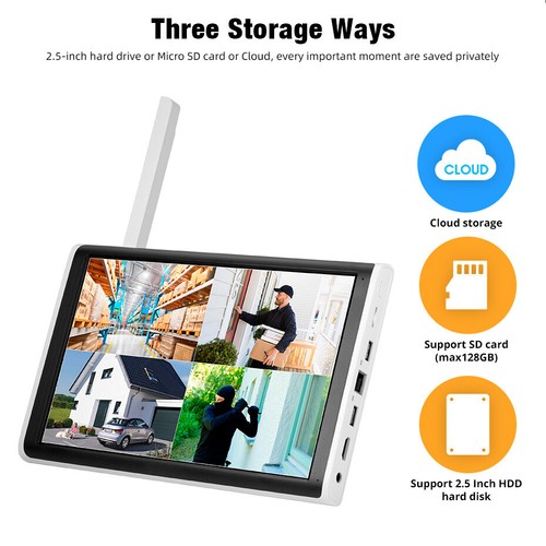 8CH 10''Monitor NVR 6MP Outdoor Wifi CCTV Security Camera System With 500GB HDD - Picture 11 of 14