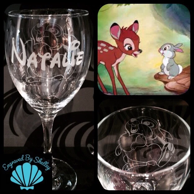 Copa de vino personalizada de Disney Pinocho regalo de cumpleaños cualquier nombre grabado a mano Foto 3 de 4