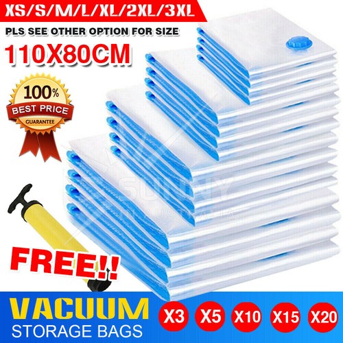 Vacuum Storage Bags Clothes Sealer Bags Space Saver Storage Seal Compressing - Picture 15 of 17