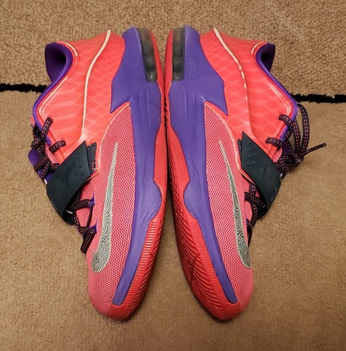 Kevin Durant KD VII 2014 Nike Hyper Punch & Grape Purple Youth Girls sz.7Y Shoes - Picture 7 of 9