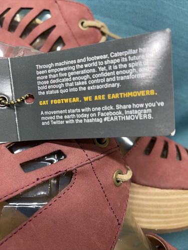 CAT-Caterpillar Alma P310172 Platform Wedge Women's Size 10 W Red NEW - Picture 6 of 8