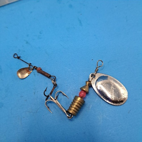 Lote de señuelos de pesca vintage cebos giratorios cucharas agudos rana aparejos caja vieja escuela - Imagen 10 de 20