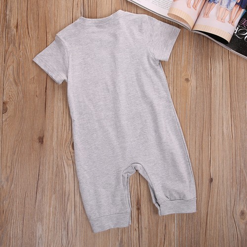 Newborn Infant Baby Boys Clothes Romper Short Sleeve Set Letter Summer Outfits - Picture 7 of 12