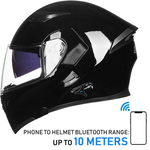 ILM Seller Refurbish Bluetooth Integrated Motorcycle Helmet Modular Intercom DOT - Picture 10 of 35