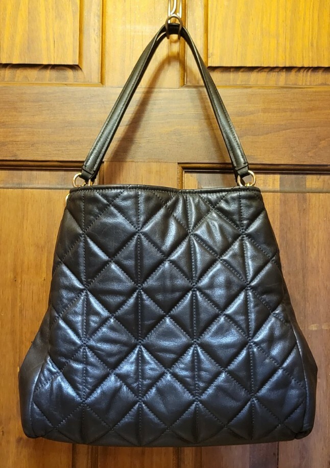 Coach Madison Quilted Leather Phoebe Shoulder Bag Bla… Gem