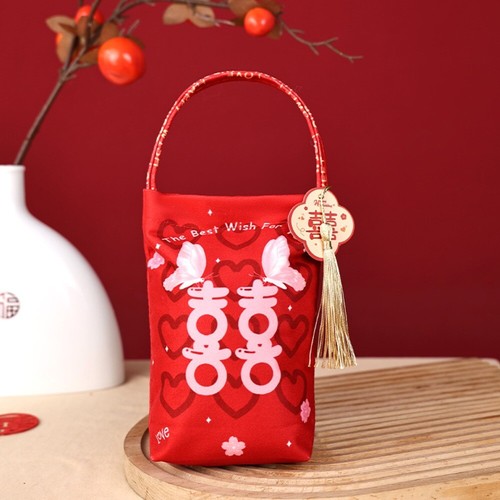 Hand-held Wedding Gift Bags Cloth Gift Packaging Fashion Sugar Bag Wedding - Picture 15 of 17