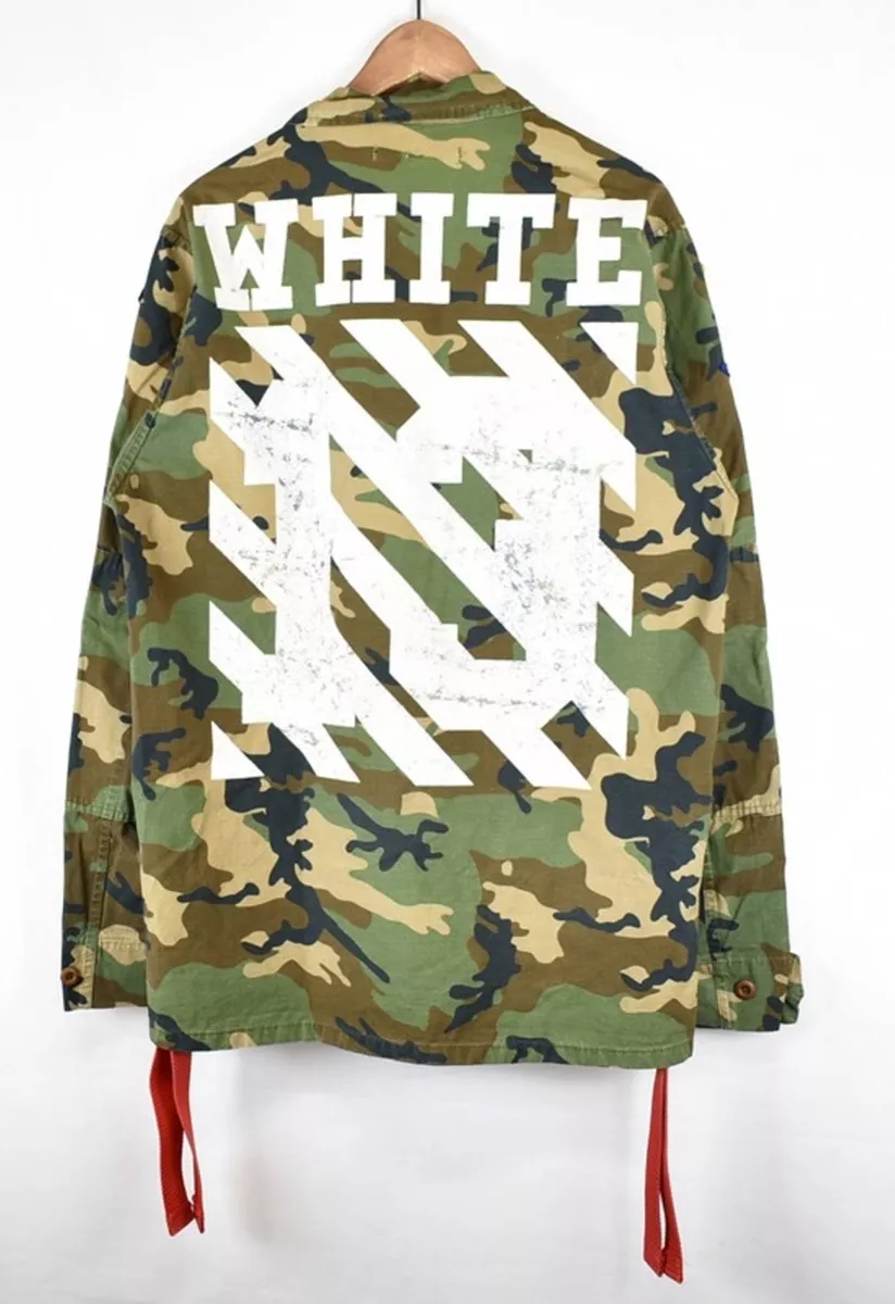 ære stil pakke OFF-WHITE Embellished Camo Field Jacket (M / Camo) w/ Patches | eBay