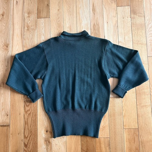 Vintage BP For Bullocks 100% Merino Wool Green Sweater Skirt Set Size Medium - Picture 10 of 16