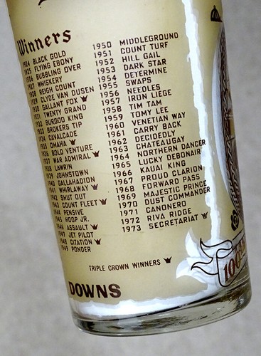 1974 KENTUCKY DERBY Vintage HORSE RACE Mint Julep CANONERO ERROR Souvenir Glass - Picture 5 of 6