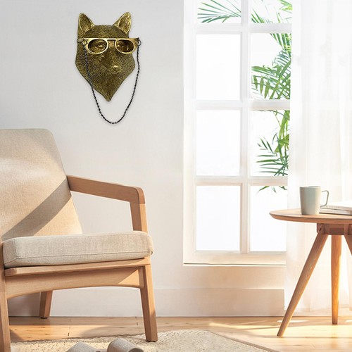 Animal Head Wall Ornament Mounted Resin Art Sculpture Bedroom Home Decorations - Picture 10 of 17