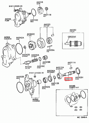 Genuine LandCruiser 80 105 Series 1HD 1HZ Power Steering Pump Shaft - Picture 13 of 20