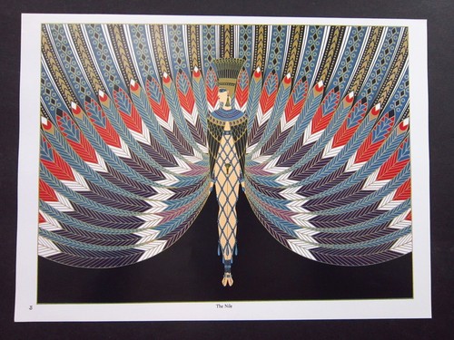 ERTE Nile Egypt 1984 Vintage 11x9" Romain de Tirtoff Lithograph Art Print - Picture 4 of 5