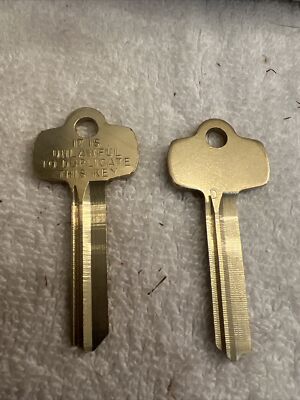 Lot Of 2 New Best Commercial D Key Blank 1A1D1 Uncut 6 Pin Nickel ...