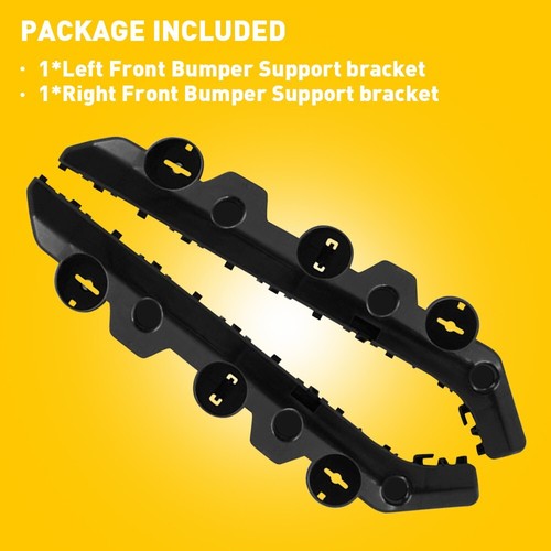BUMPER BRACKET FRONT LEFT + RIGHT FIT For 2016 2017 2018 19 NISSAN SENTRA BLACK - Foto 3 di 8