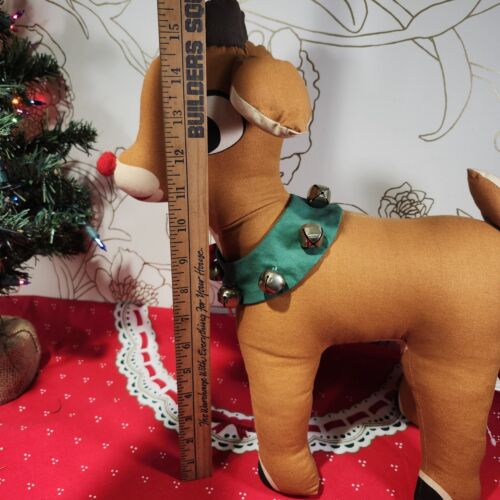 Vintage Rudolph das Rentier mit der roten Nase Stofftier Display Dekor 14 Zoll groß - Bild 3 von 10