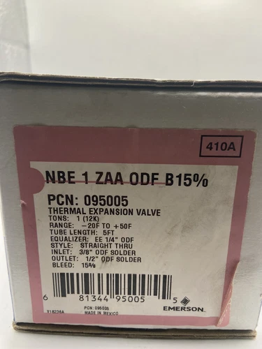 Emerson Thermal Expansion Valve NBE 1 ZAA ODF B15%