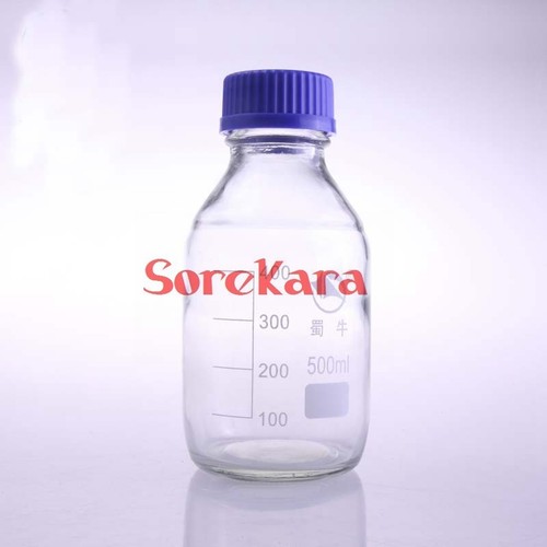 100 ml 250 ml 500 ml vite bottiglia reagente di prova vetro rotondo graduato su tappo 50 mm - Foto 30 di 41