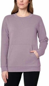 Women's Size XXL Mondetta Soft Fleece Kangaroo Pocket Crewneck Sweatshirt Purple