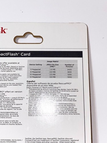SanDisk 4 GB Ultra 30MB/s CompactFlash Memory Card (SDCFH-004G-A46) - Picture 17 of 22