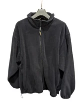 WOOLRICH Mens Fleece Full Zip Up Black  Jacket XXL