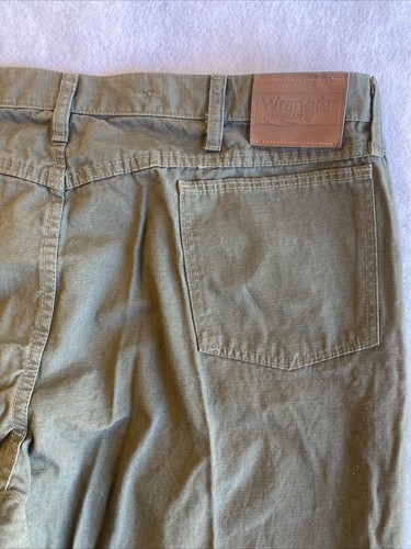 Wrangler Pro Gear Pants Men's 42x25.5 Army Green Brown Canvas PG101LD - Picture 11 of 12