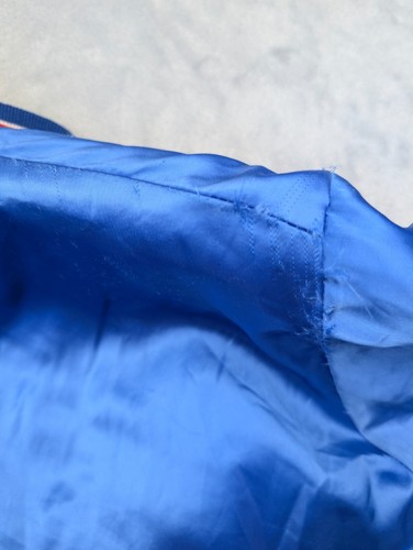 Vtg Rare 90's Fresno State Bulldogs Holloway Varsity Jacket Bomber M Blue Quinn - Picture 14 of 19