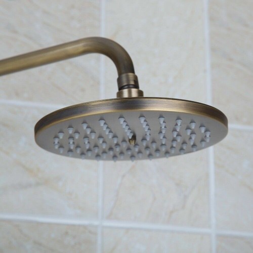 Grifo mezclador de cabezal de ducha redondo de 8" de lluvia antiguo grifo pulverizador manual - Imagen 5 de 7