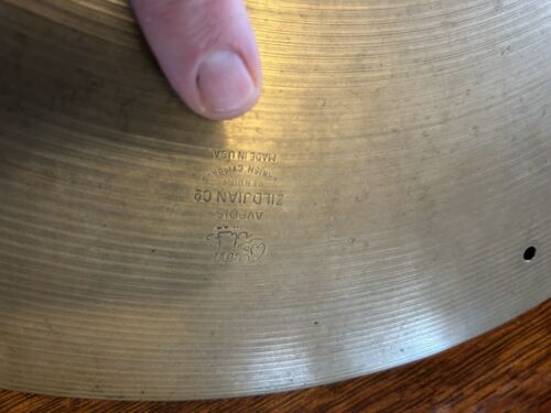 1960s 20" A Zildjian Ride Cymbal With Rivets 1943g Very Light Video Demo - Picture 2 of 5