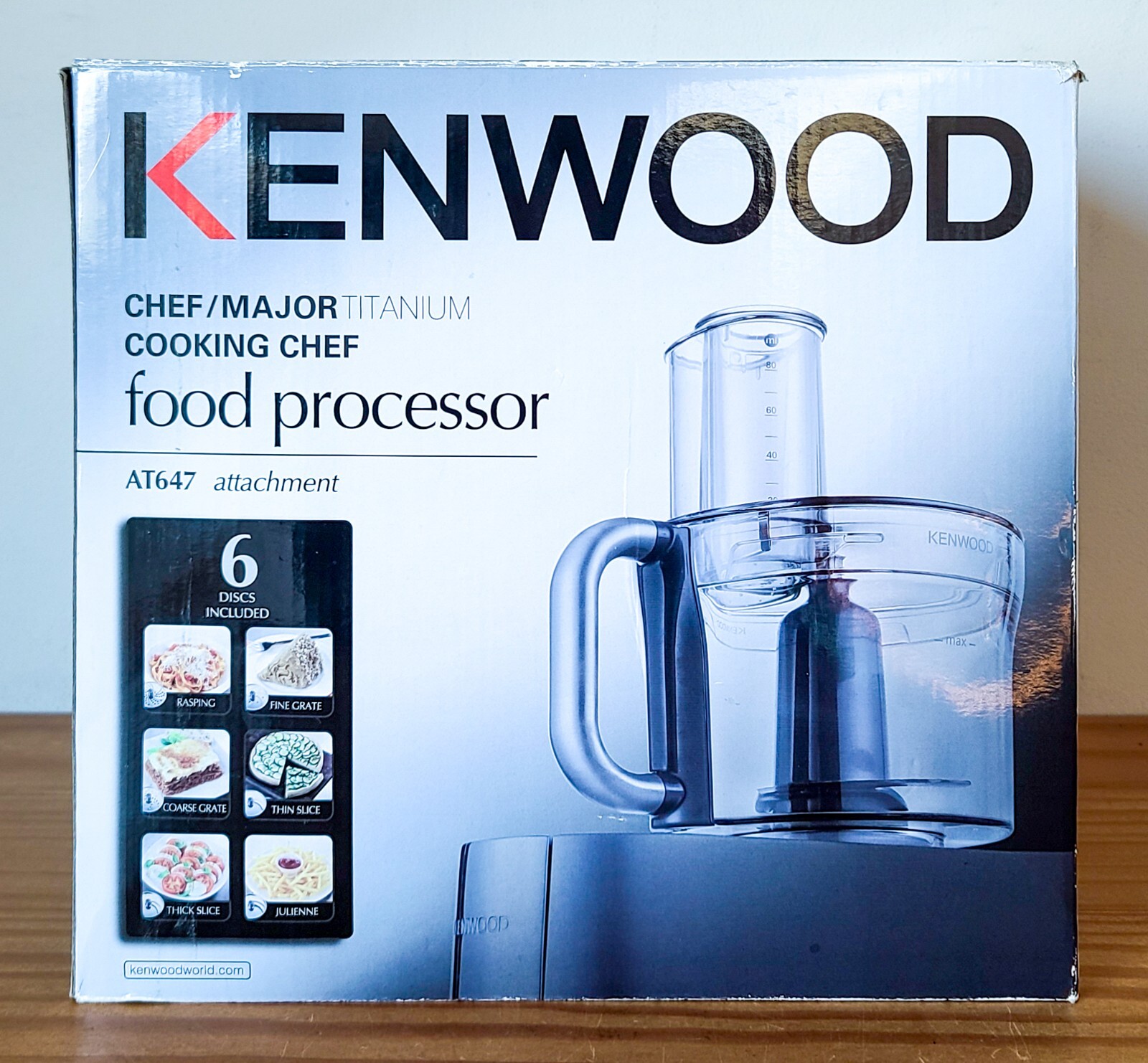 Kenwood AT647 Food Processor Attachment for Chef/ Major Titanium
